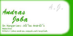 andras joba business card